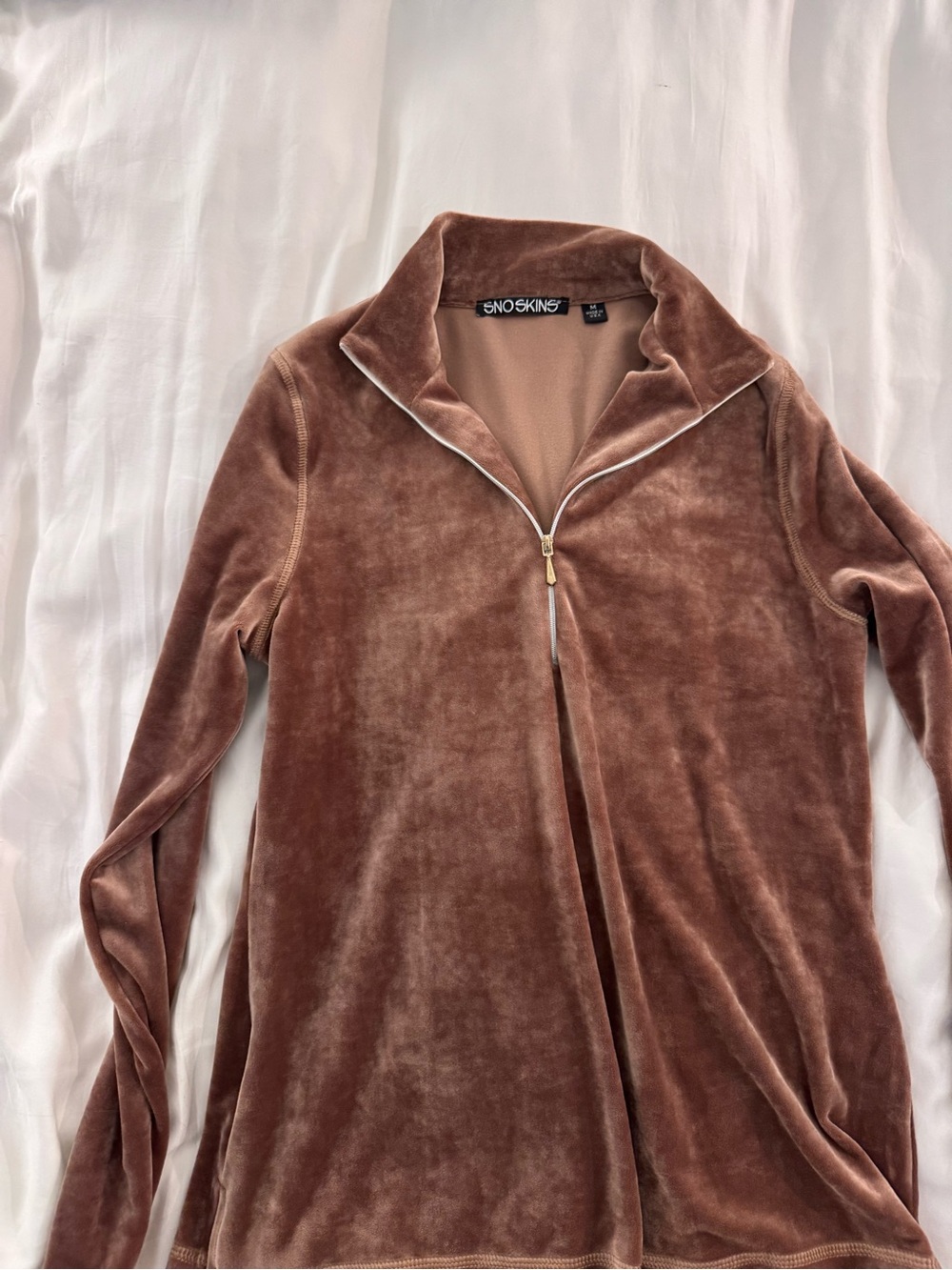 SNO SKINS Velvet Jacket in Dusty Mauve Brown